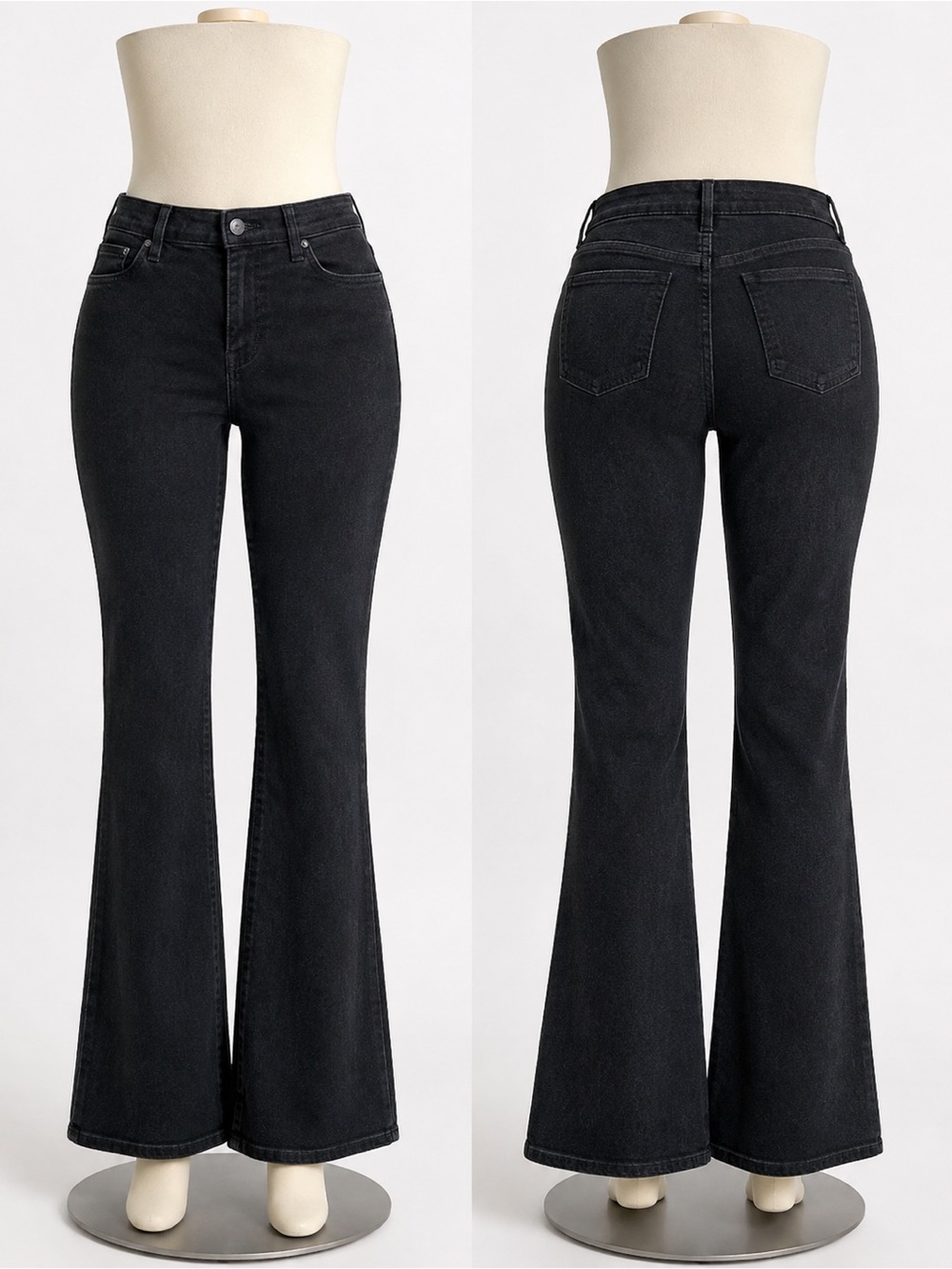 J. Crew Factory Black High-Rise Flared Jeans